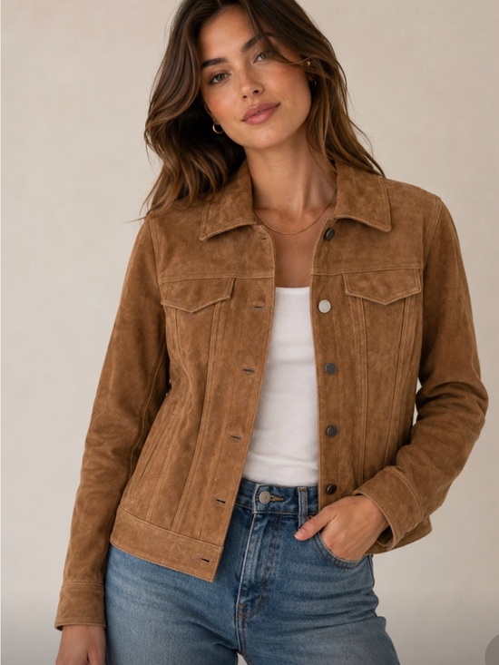Banana Republic Jackets & Blazers - Banana Republic Relaxed Suede Jacket Sweet Chestnut Women's S